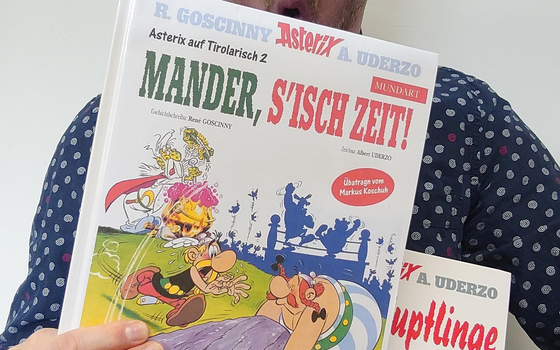 Koschuh mit Asterix-Buch
